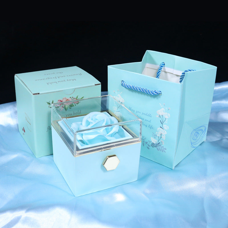 Rotating Rose Jewelry Box
