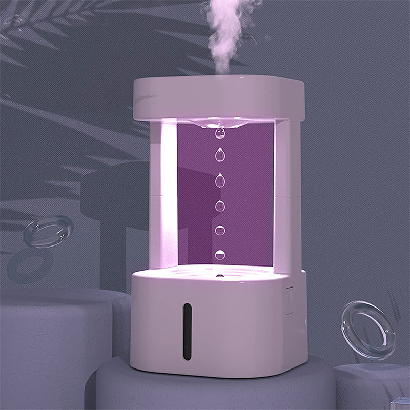 Anti-gravity drop humidifier
