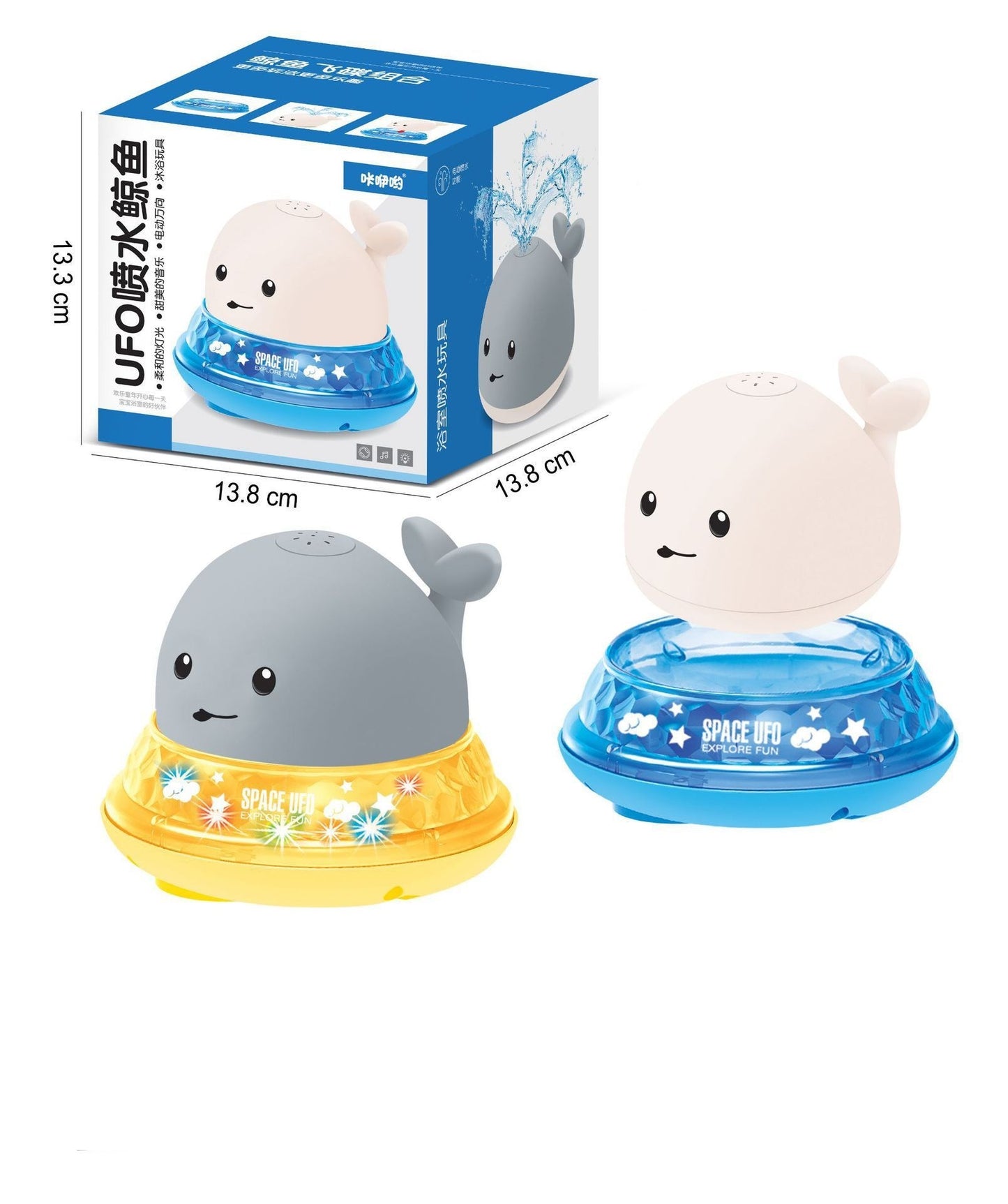 Baby Whale Spray Bath Toy with Lights and Music