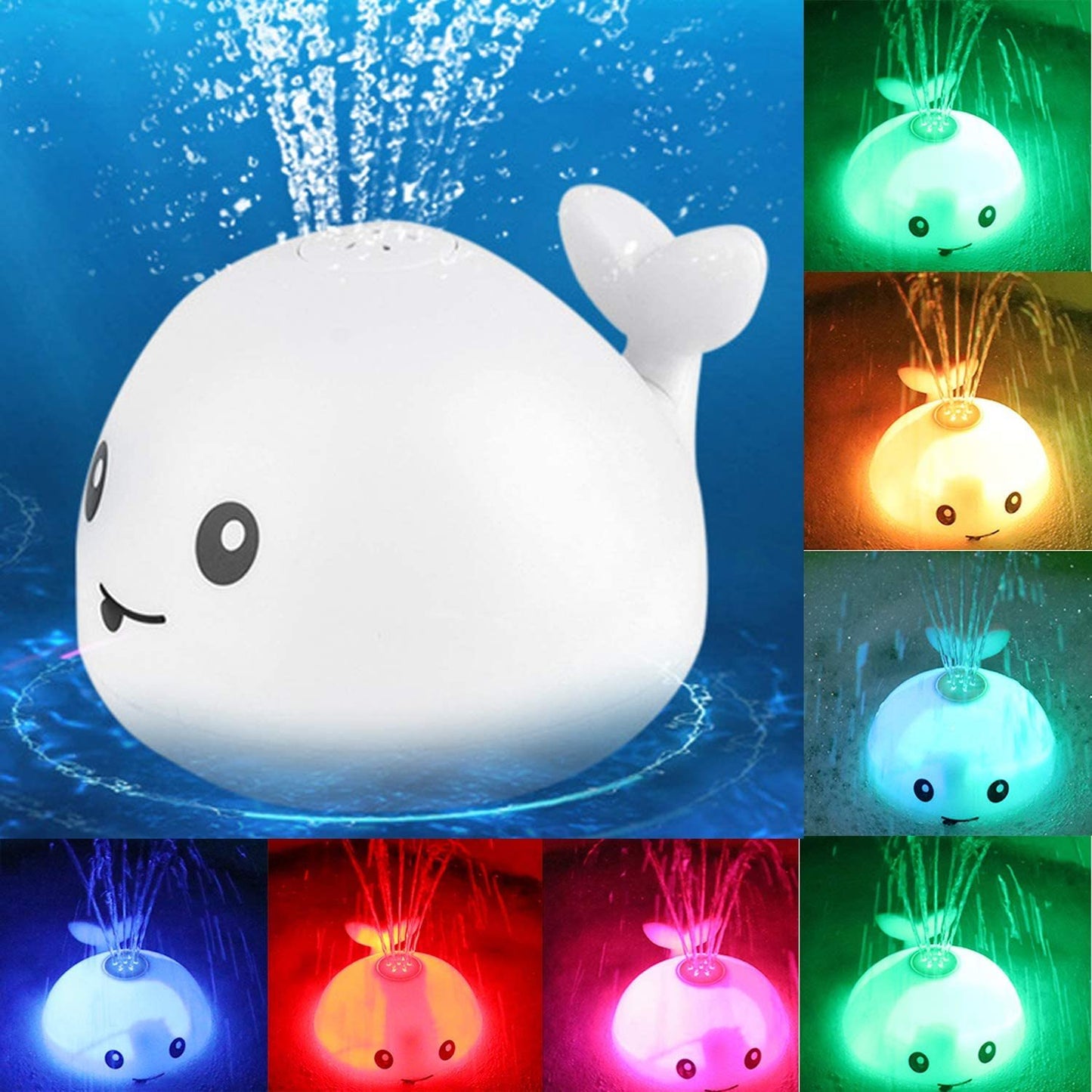 Baby Whale Spray Bath Toy with Lights and Music