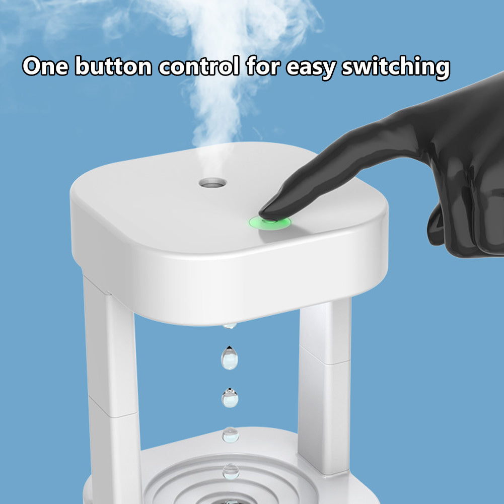 Anti-gravity drop humidifier