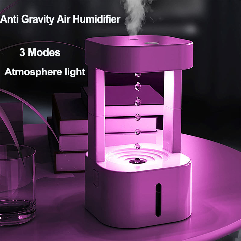 Anti-gravity drop humidifier
