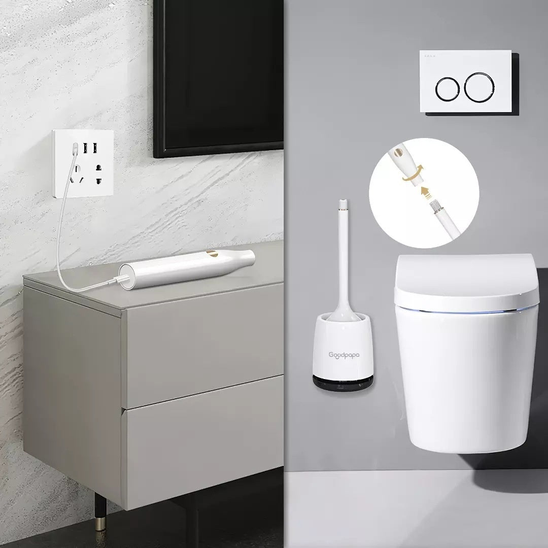 Cordless electric toilet brush