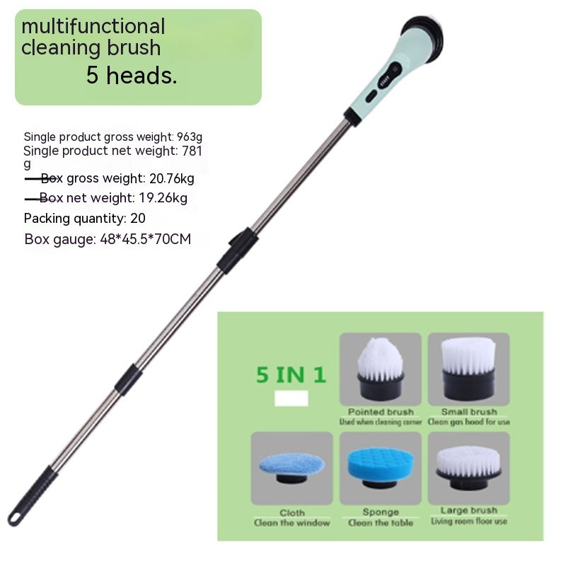 Cordless electric cleaning brush
