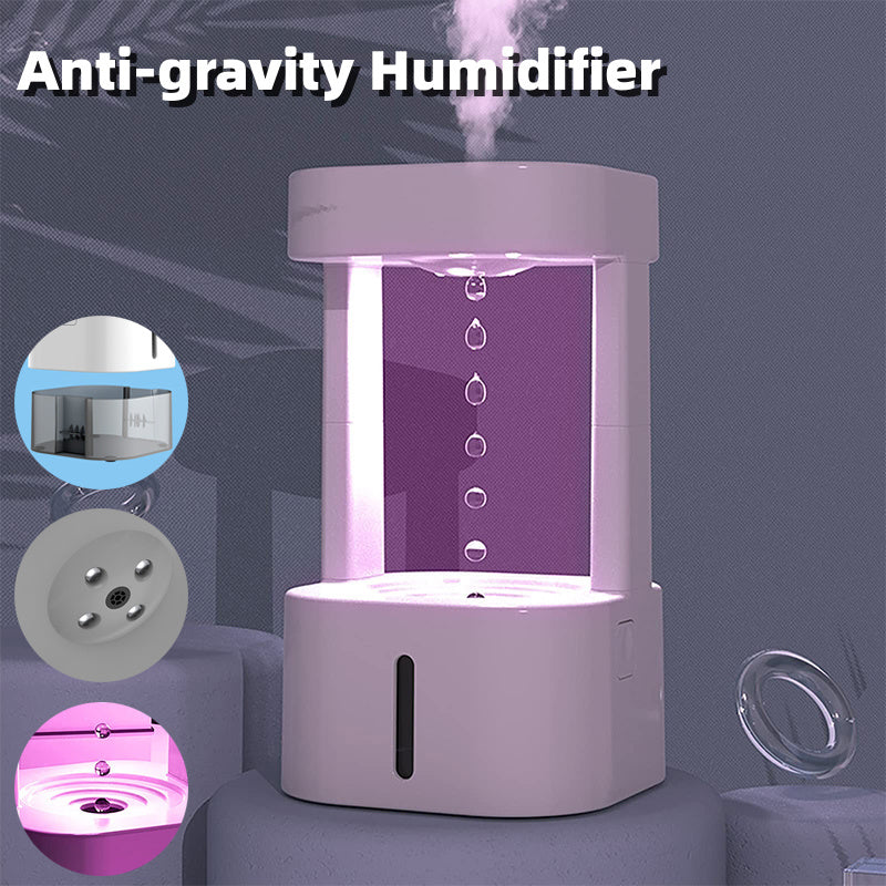 Anti-gravity drop humidifier