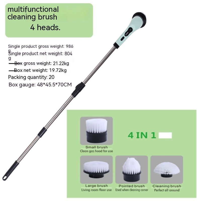 Cordless electric cleaning brush