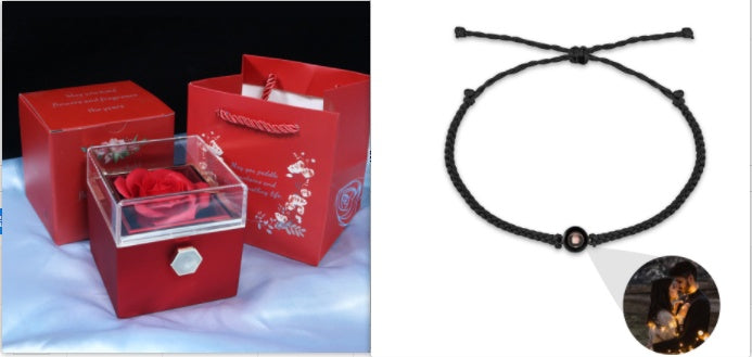 Rotating Rose Jewelry Box