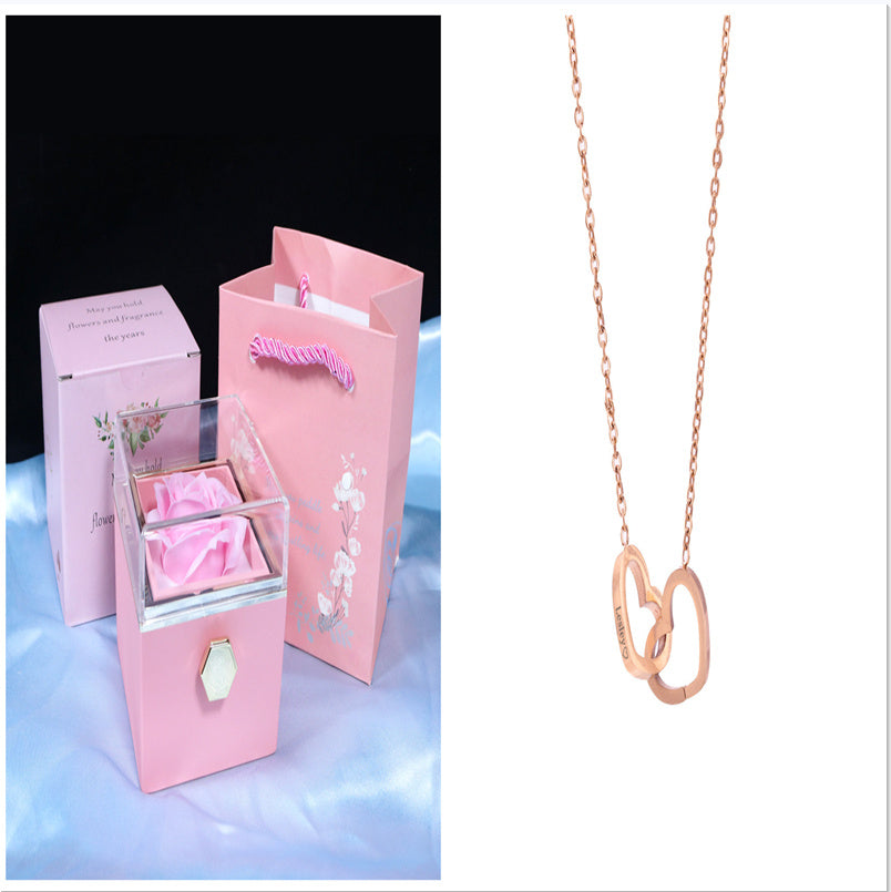 Rotating Rose Jewelry Box