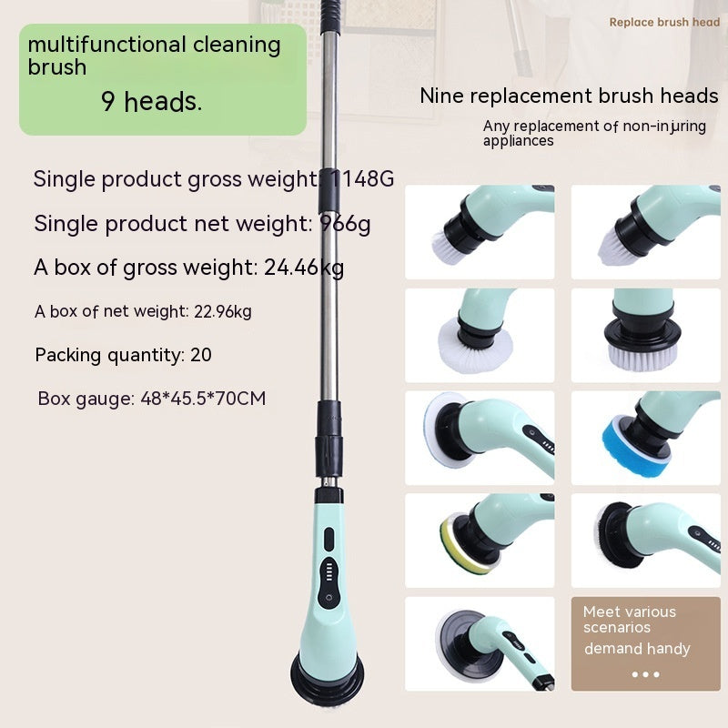 Cordless electric cleaning brush