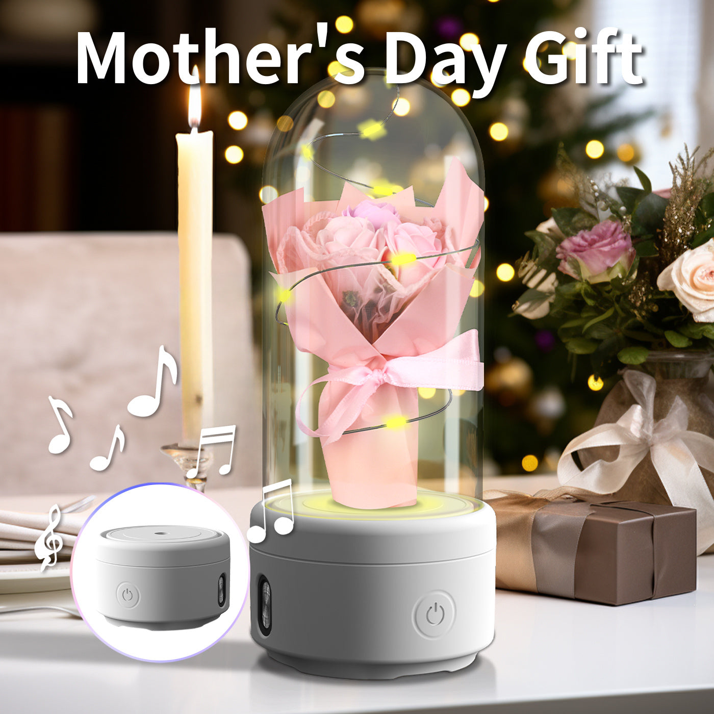 2-in-1 Bouquet LED Light & Bluetooth Speaker