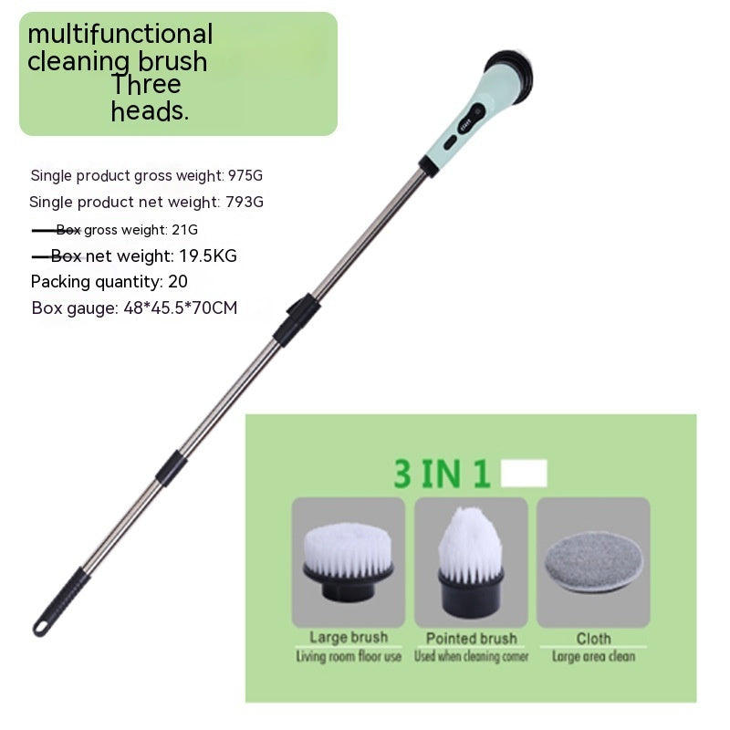 Cordless electric cleaning brush