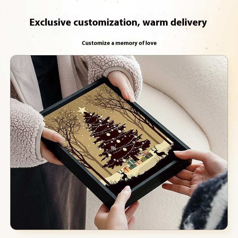 Festive Christmas Tree Bluetooth Speaker with Glow and Shadow Effects