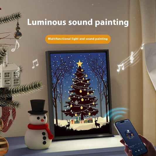 Festive Christmas Tree Bluetooth Speaker with Glow and Shadow Effects