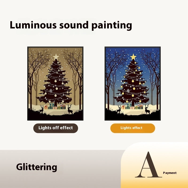 Festive Christmas Tree Bluetooth Speaker with Glow and Shadow Effects